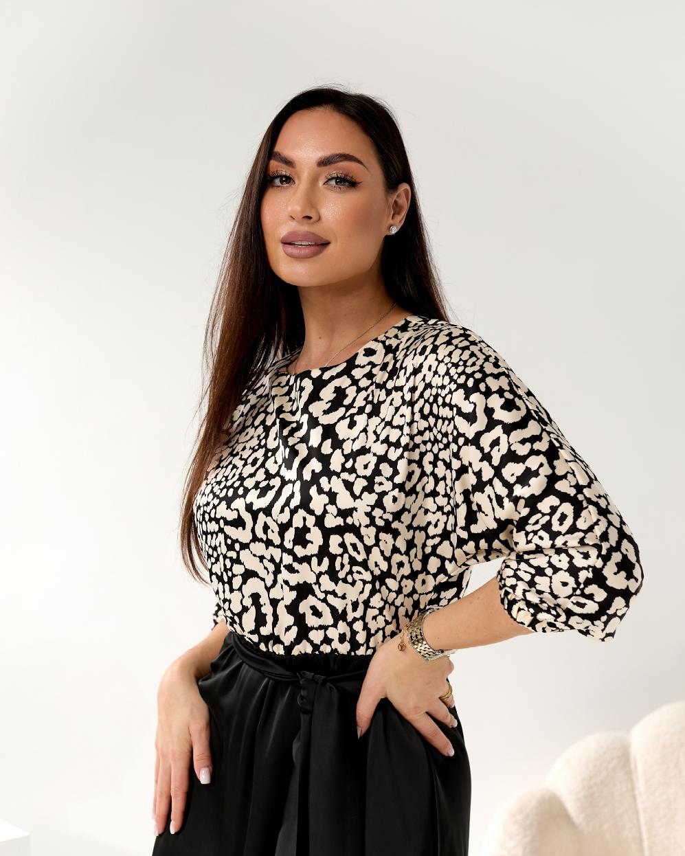 Женское платье комбинированное шелк