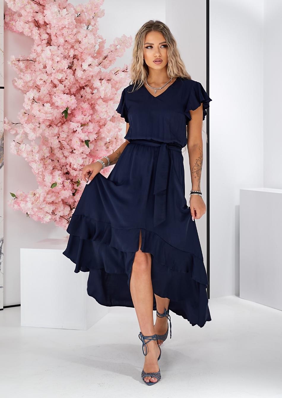 Женское платье с атласного штапеля