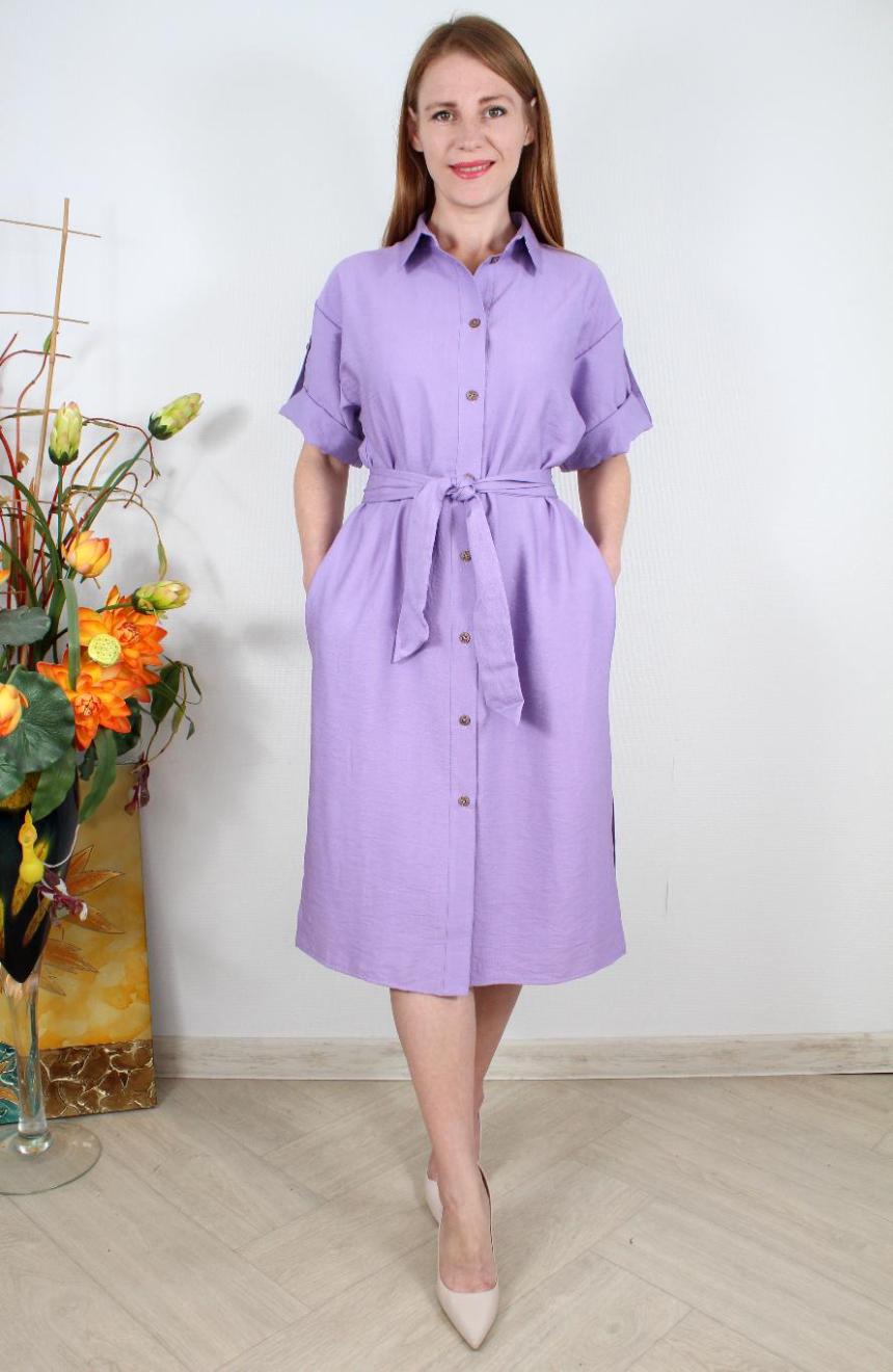 Женское платье на пуговицах