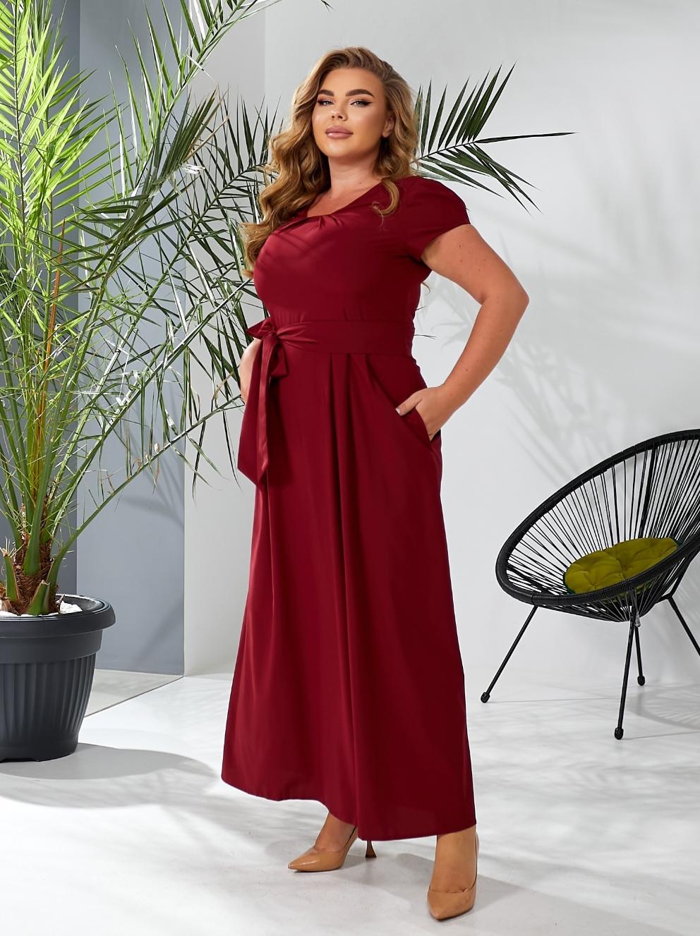 Платье однотонное летнее