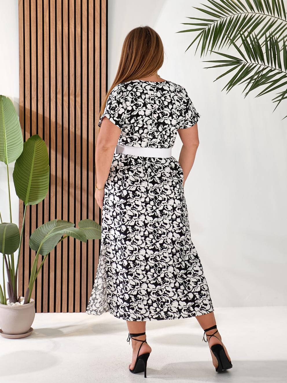 Женское платье нарядное из льна