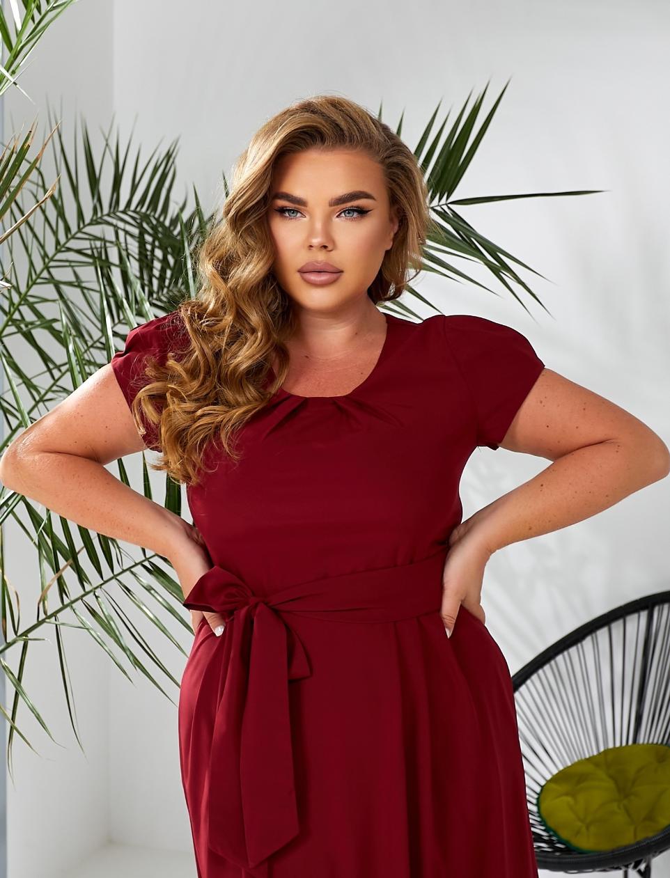 Платье однотонное летнее