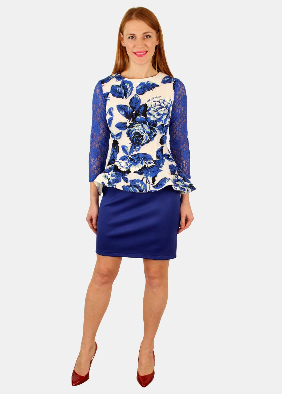 Платье с баской