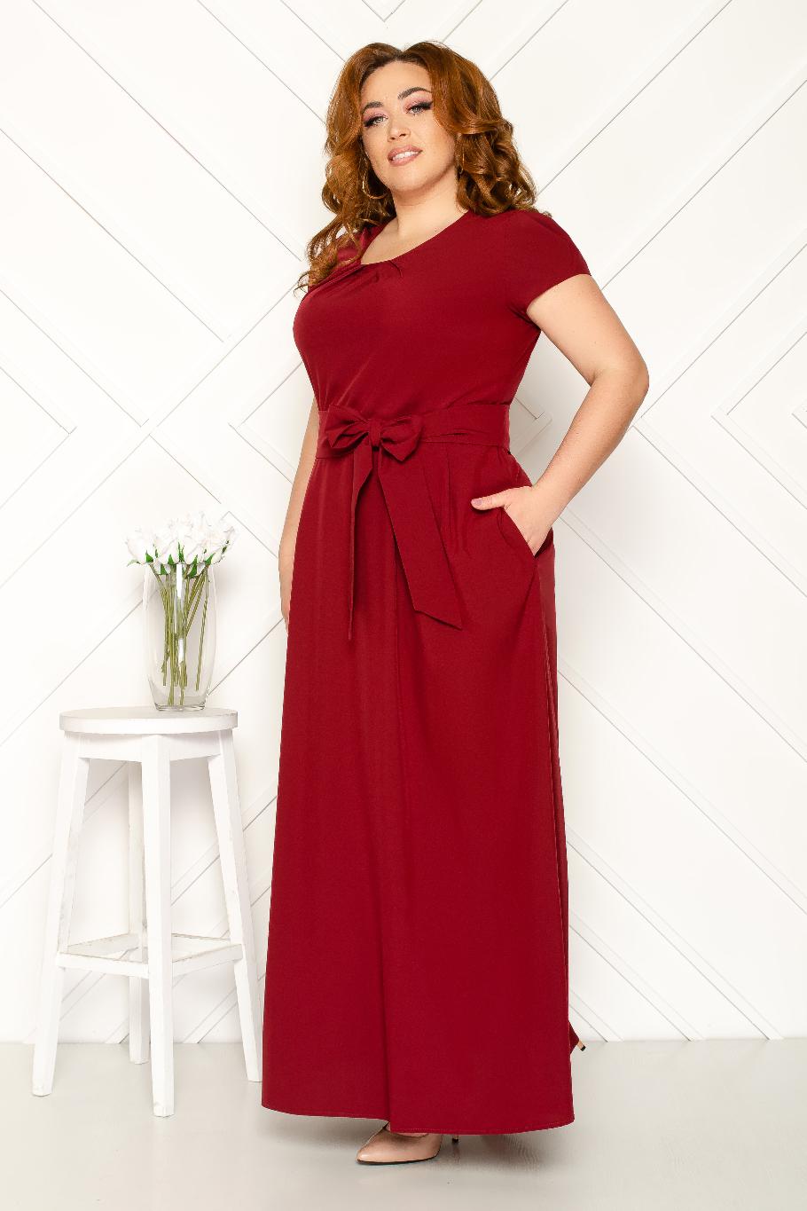 Платье однотонное летнее