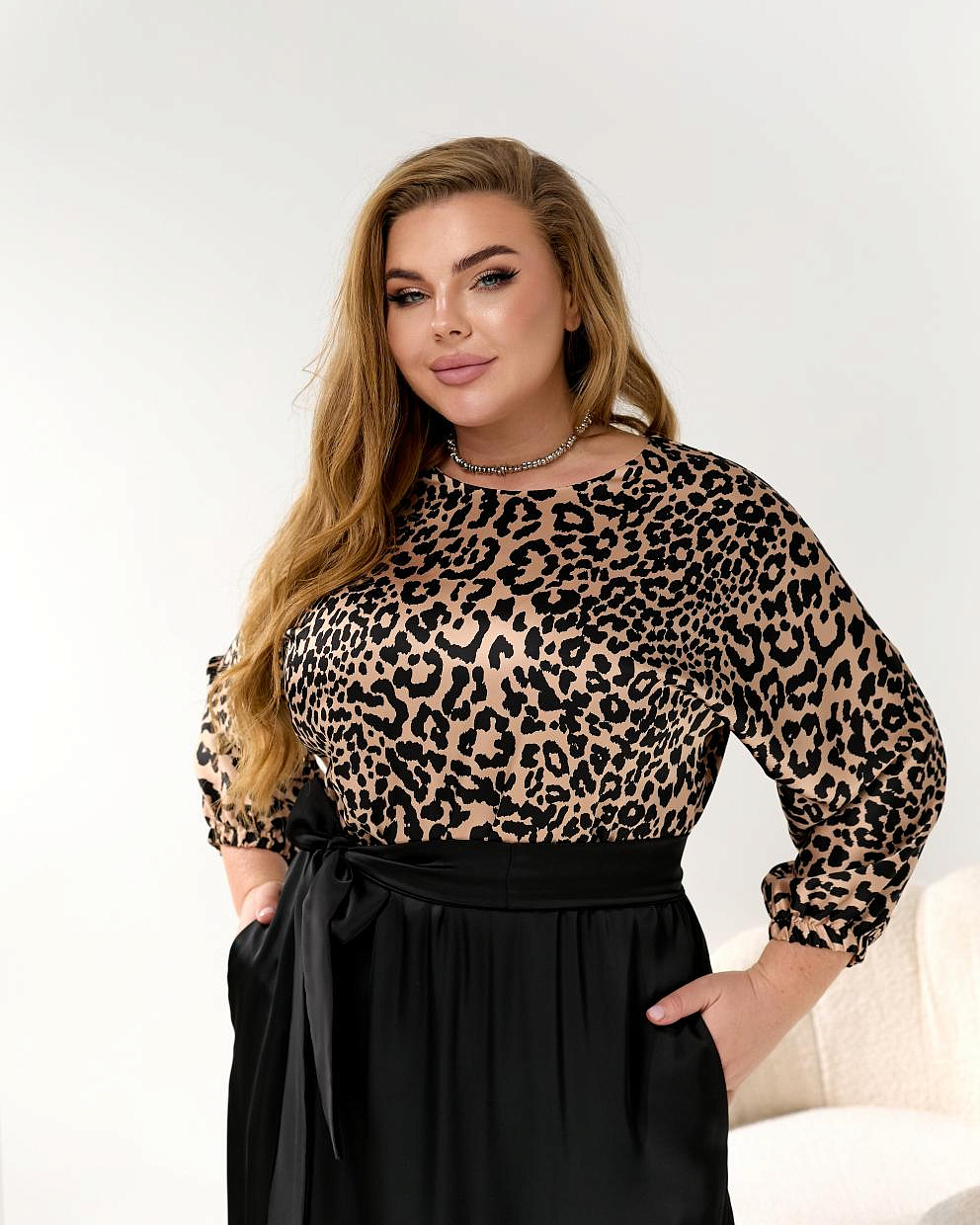 Женское платье длинное шелк