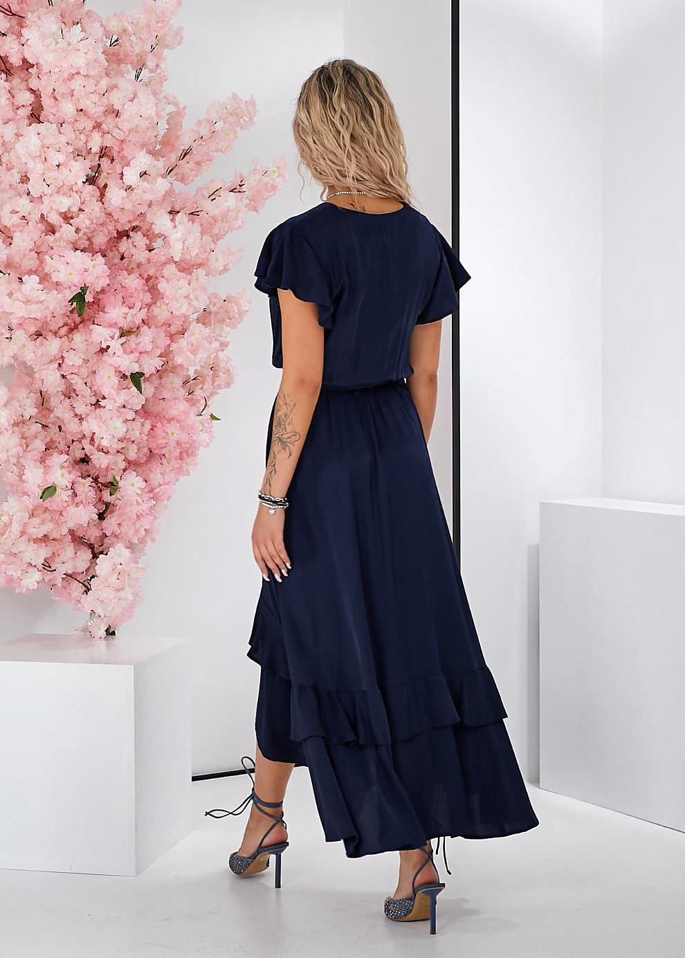 Женское платье с атласного штапеля