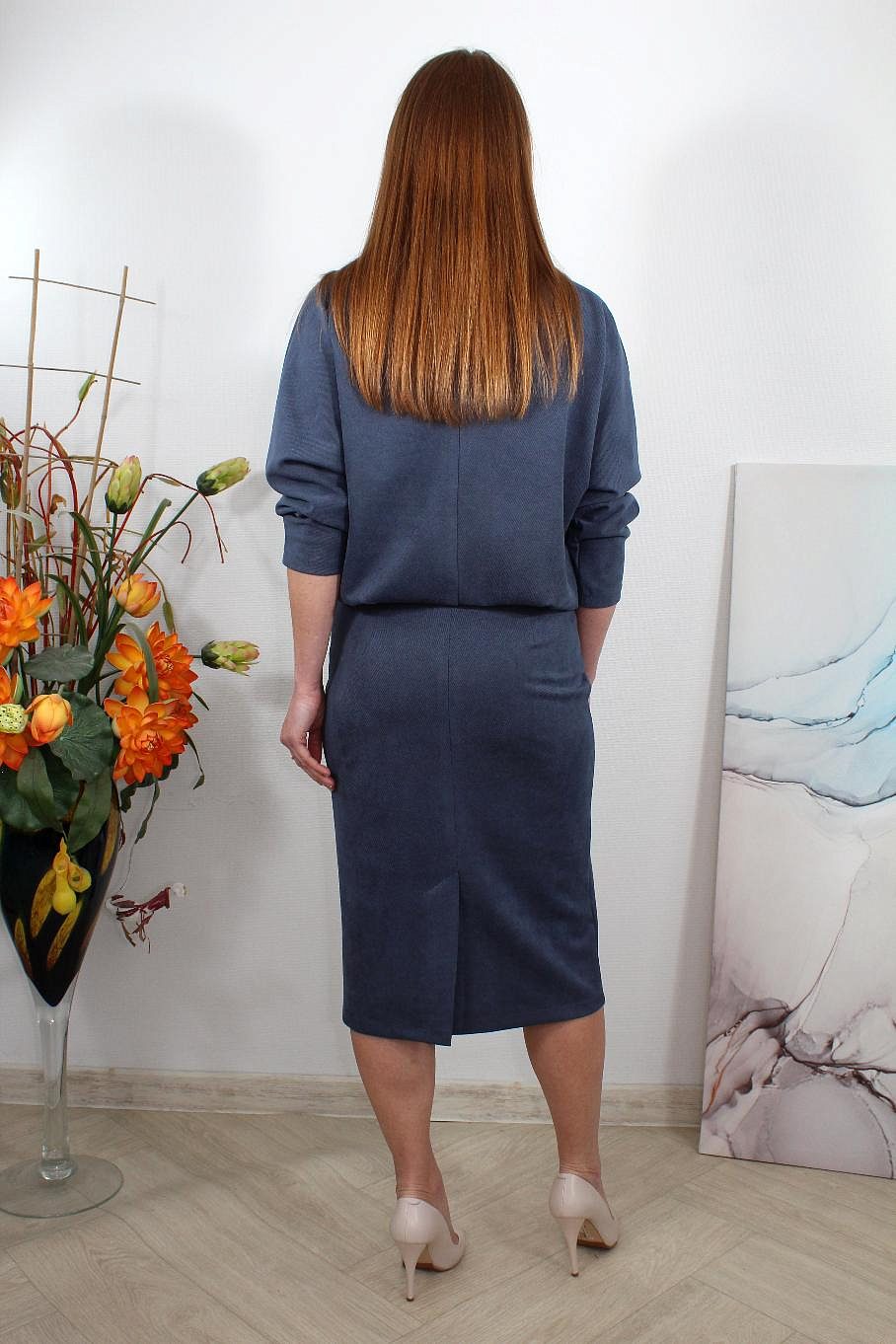 Платья миди с рукавом летучая мышь