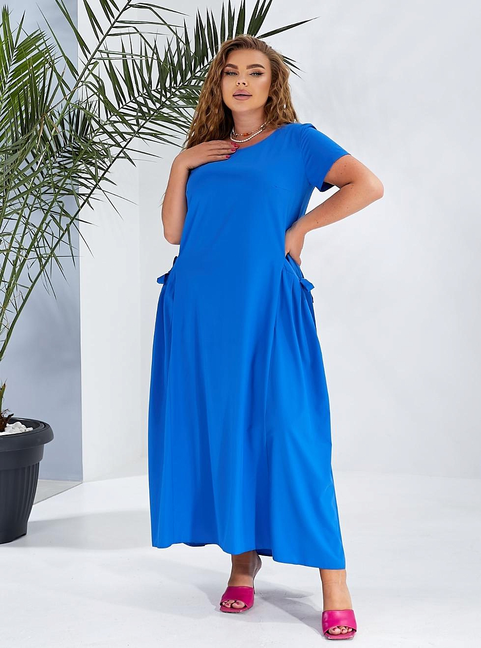 Женское платье однотонное в пол