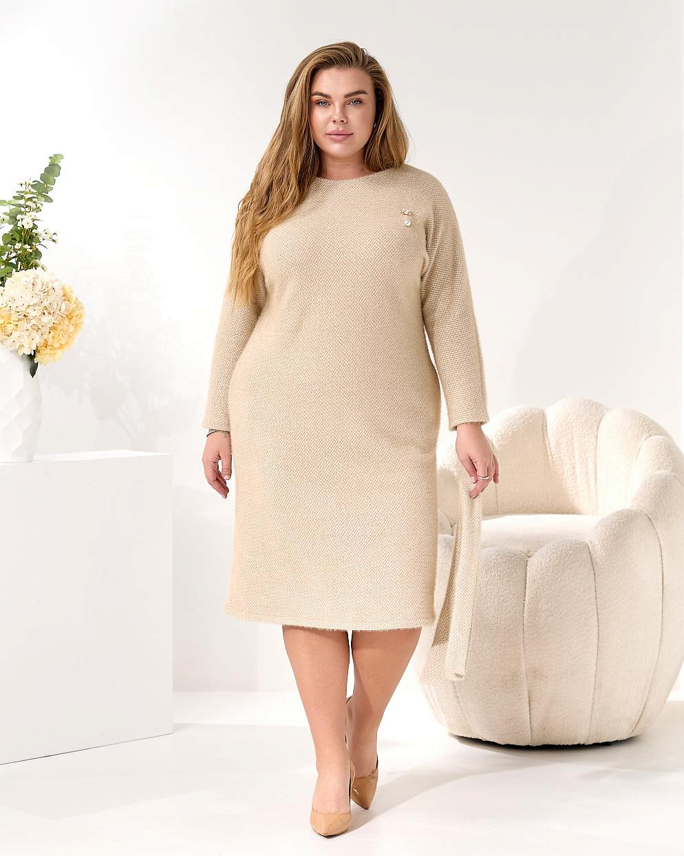 Женское платье теплое ангорка