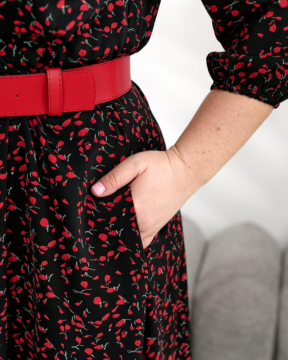 Женское платье на запах принт