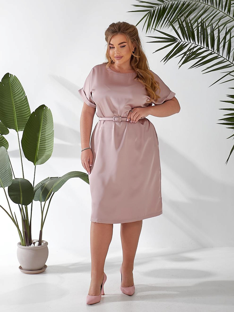 Женское шелковое платье футляр