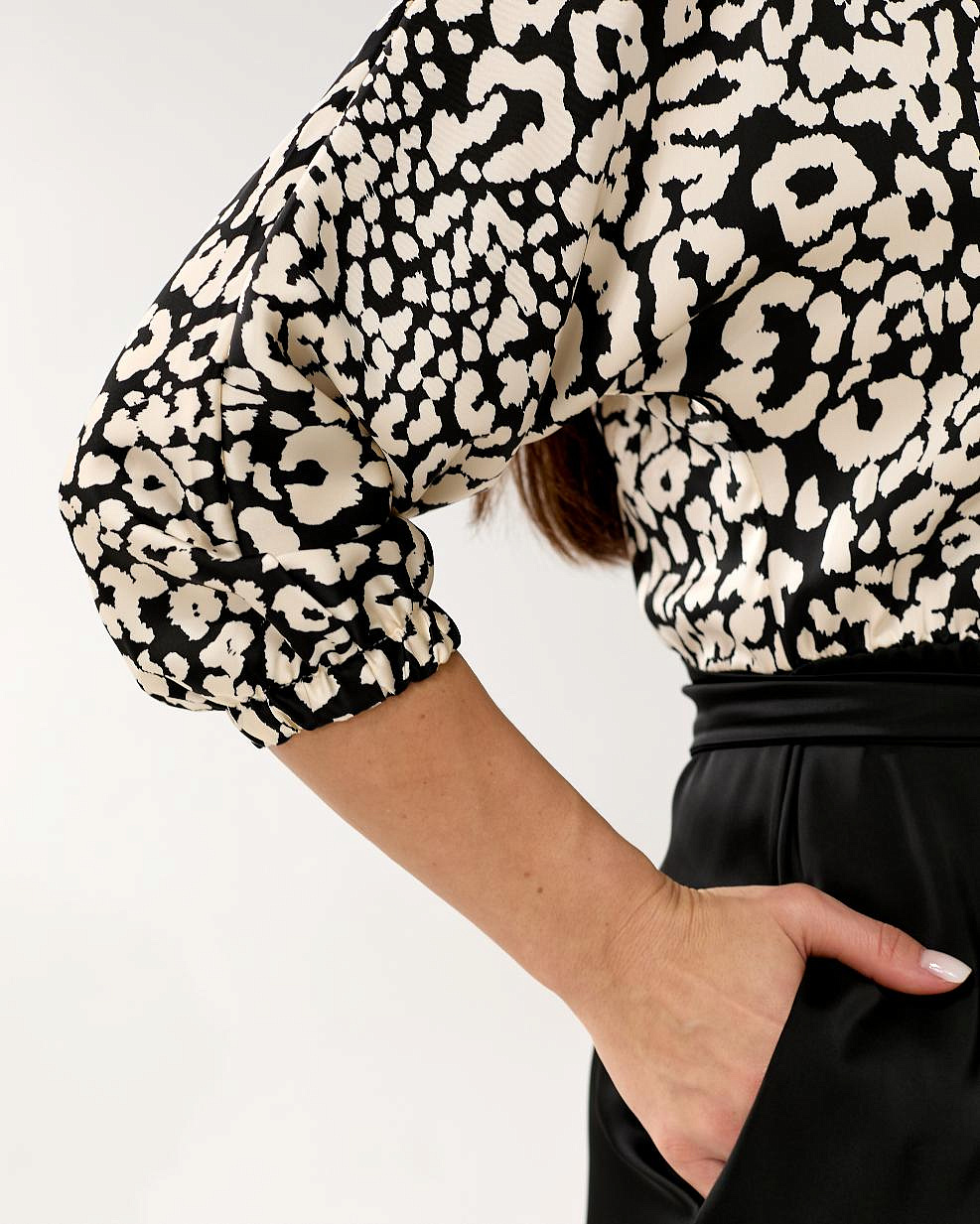 Женское платье комбинированное шелк