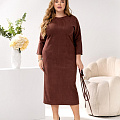 Женское платье замш миди