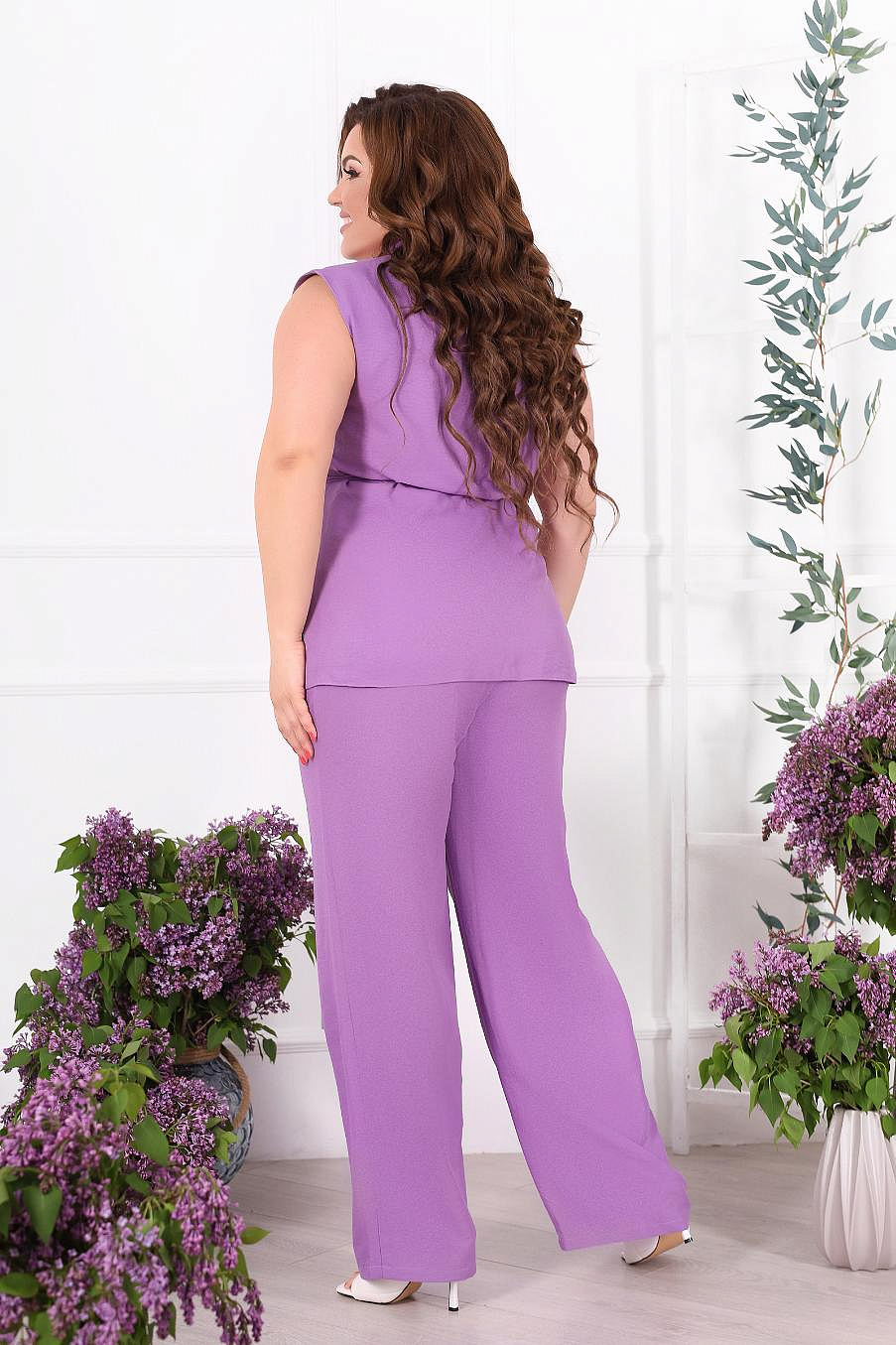 Женский летний свободный брючный костюм