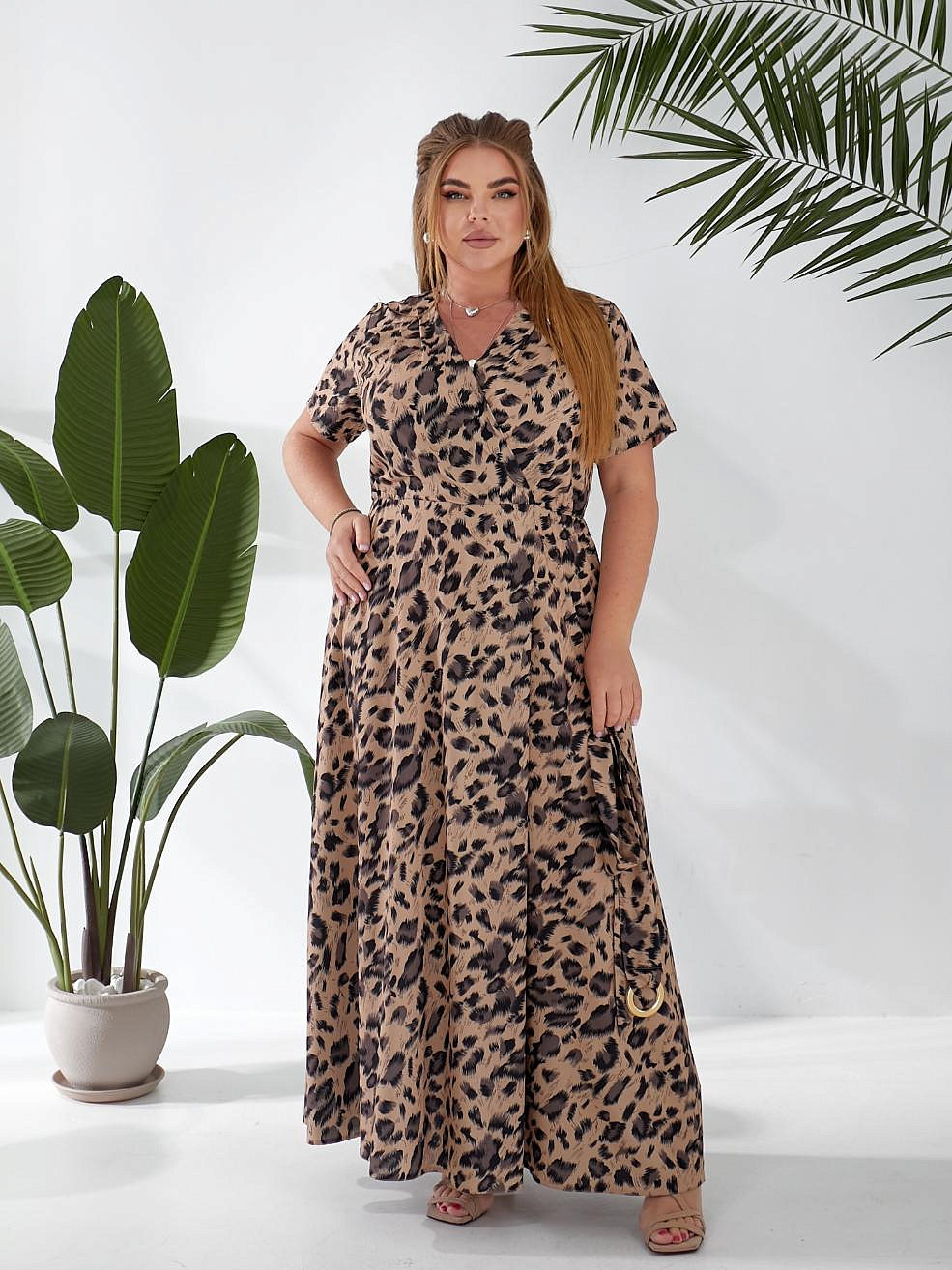 Женское длинное платье в пол на запах