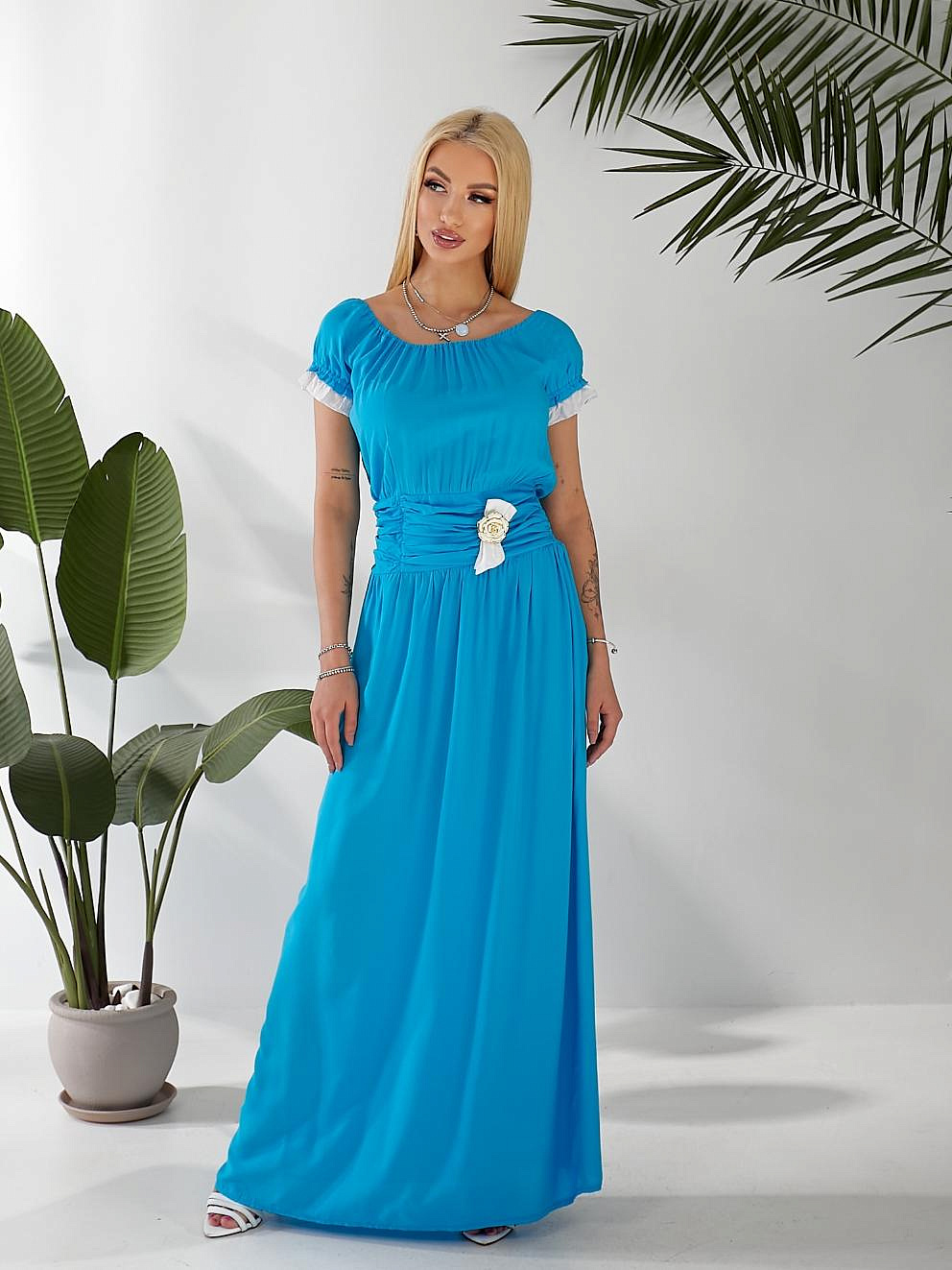 Женское платье штапель длинное