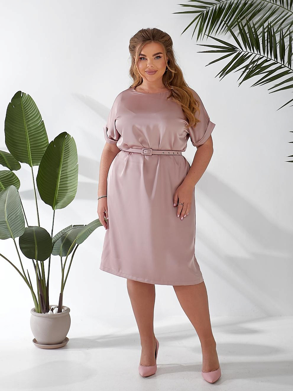 Женское шелковое платье футляр