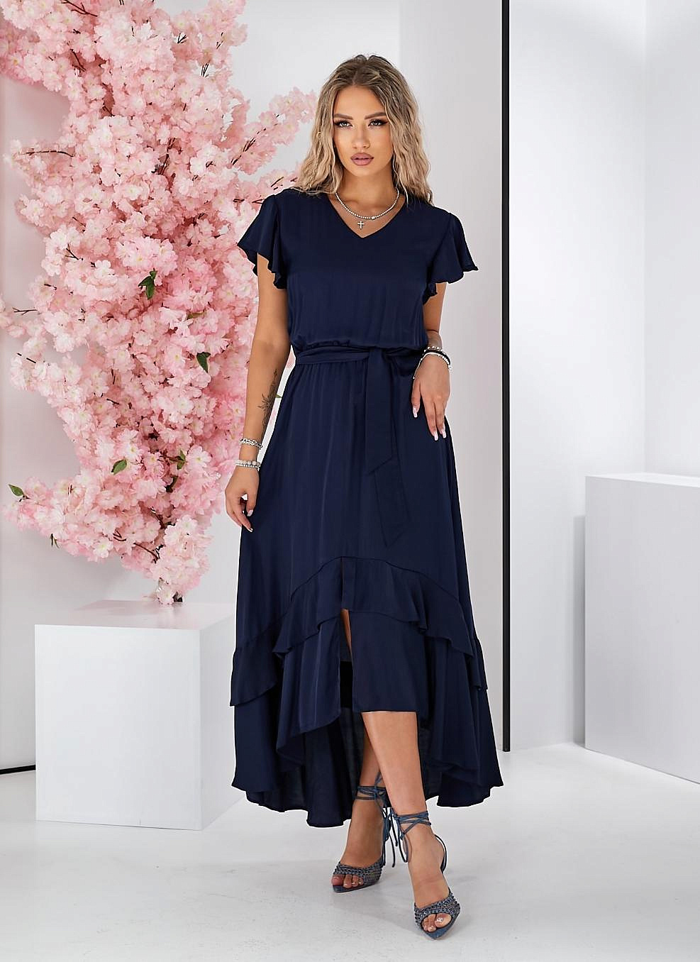 Женское платье с атласного штапеля