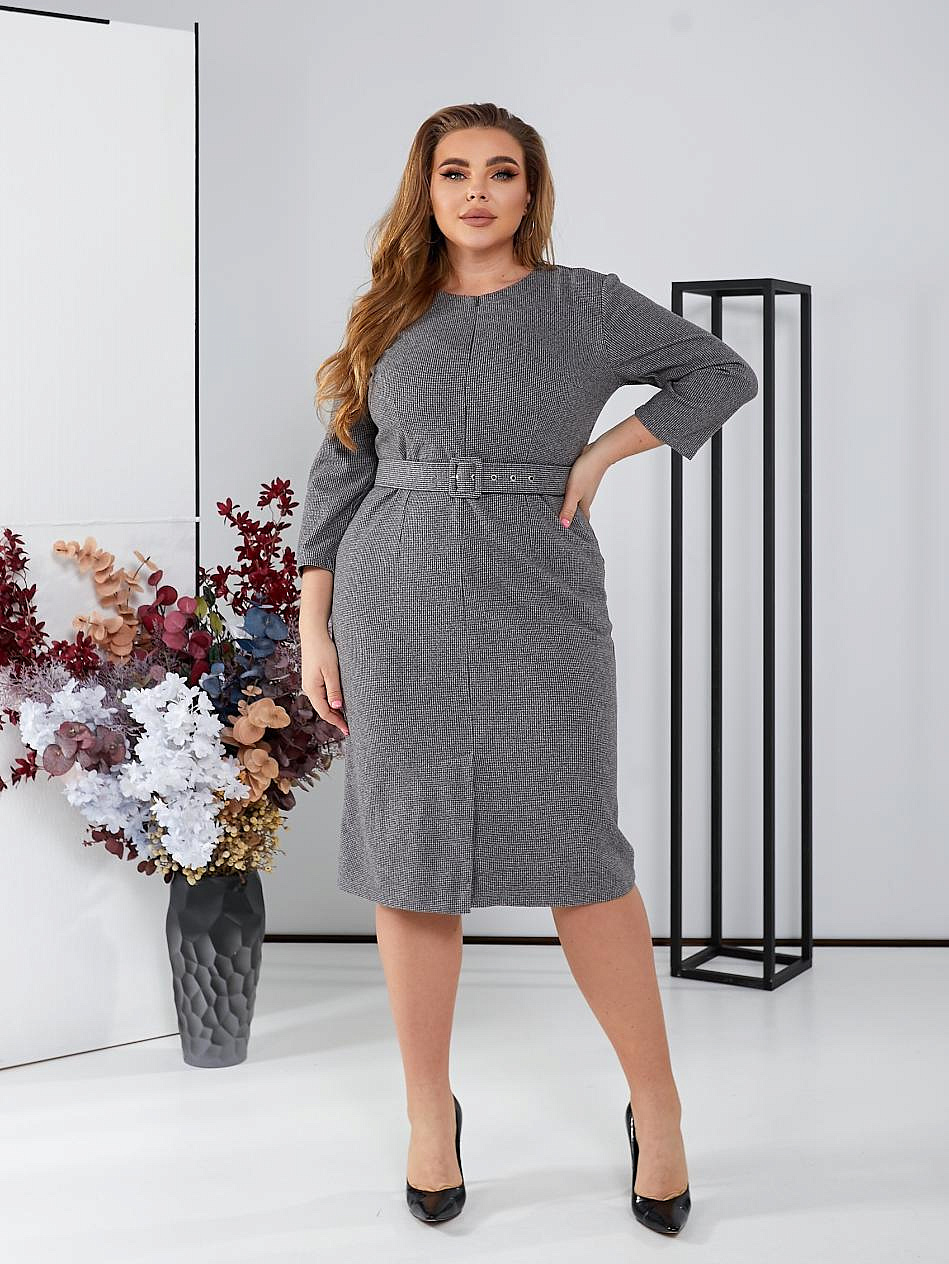 Женское платье - футляр теплое