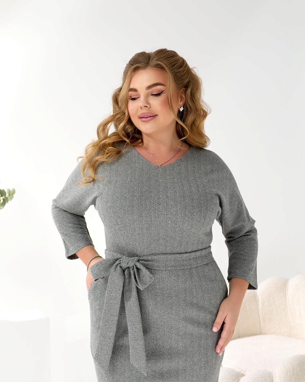 Женское платье теплое