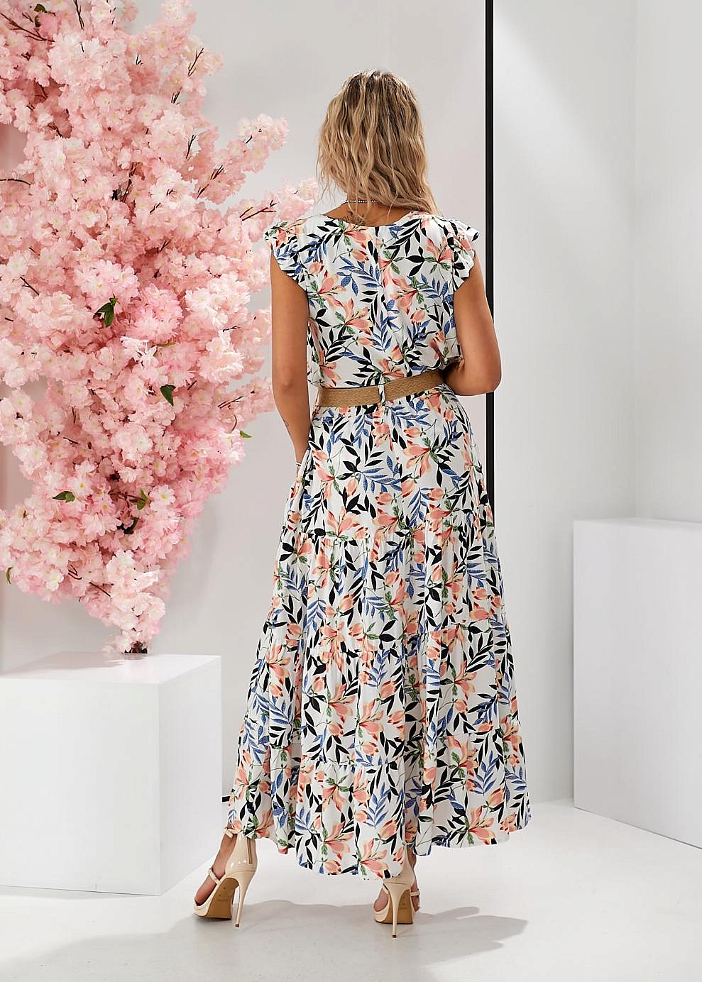 Трендовый костюм - топ с юбкой в цветочный принт