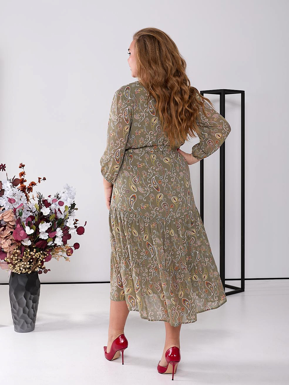 Шифоновое платье ярусное 