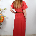 Платье прямое с воротником и поясом