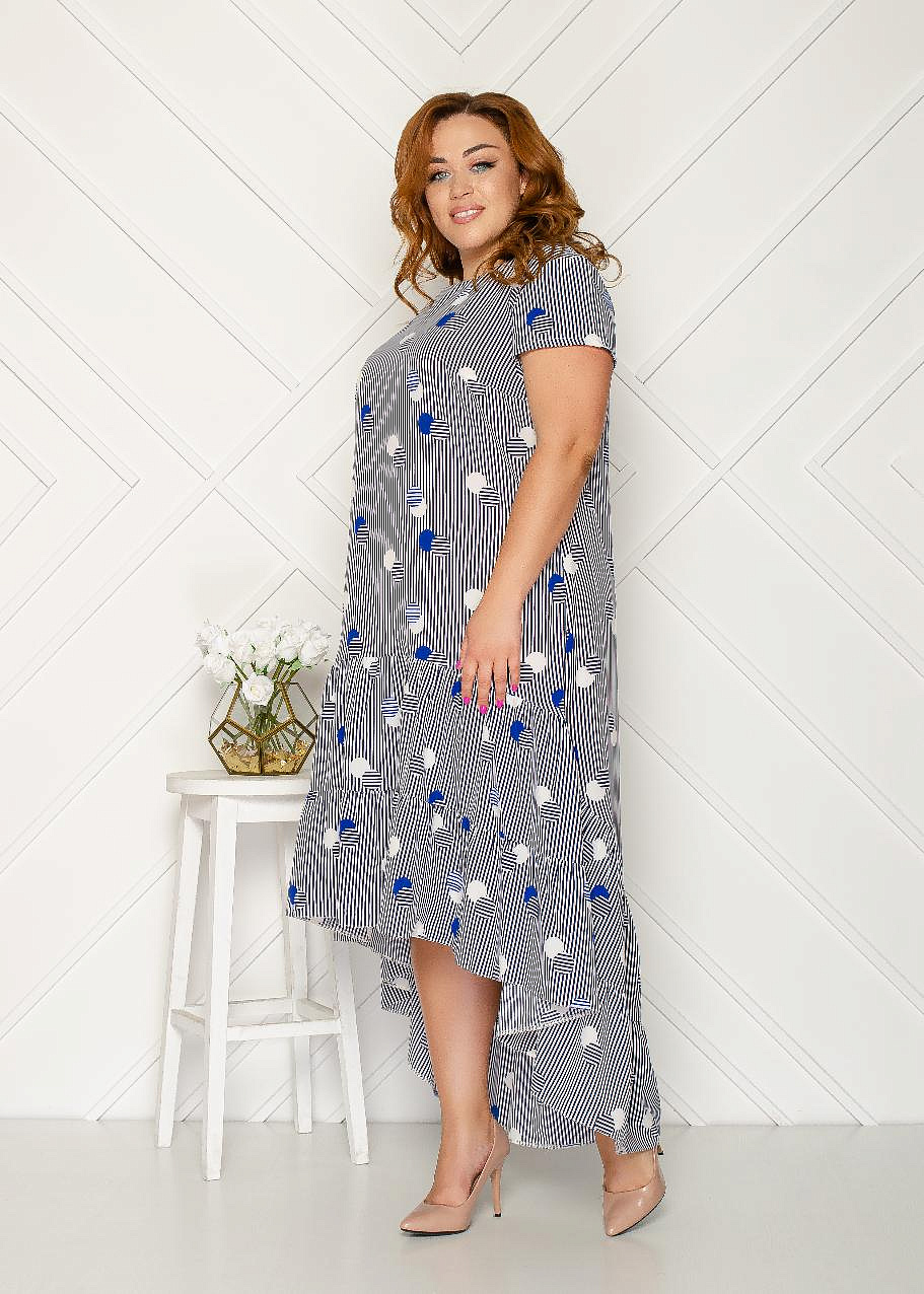Платье А силуэта в полоску