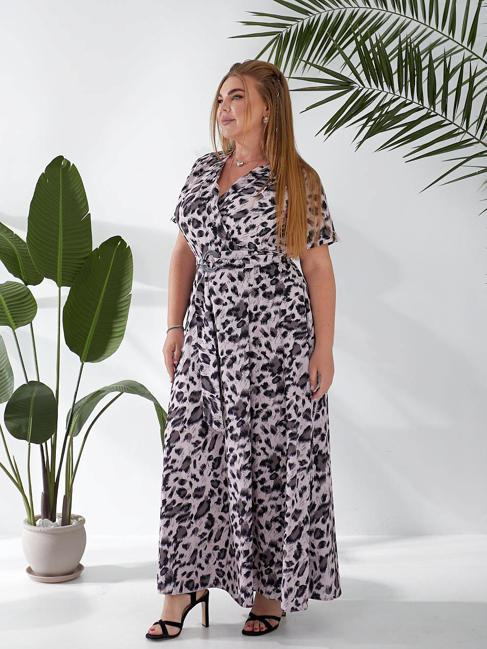 Женское длинное платье в пол на запах