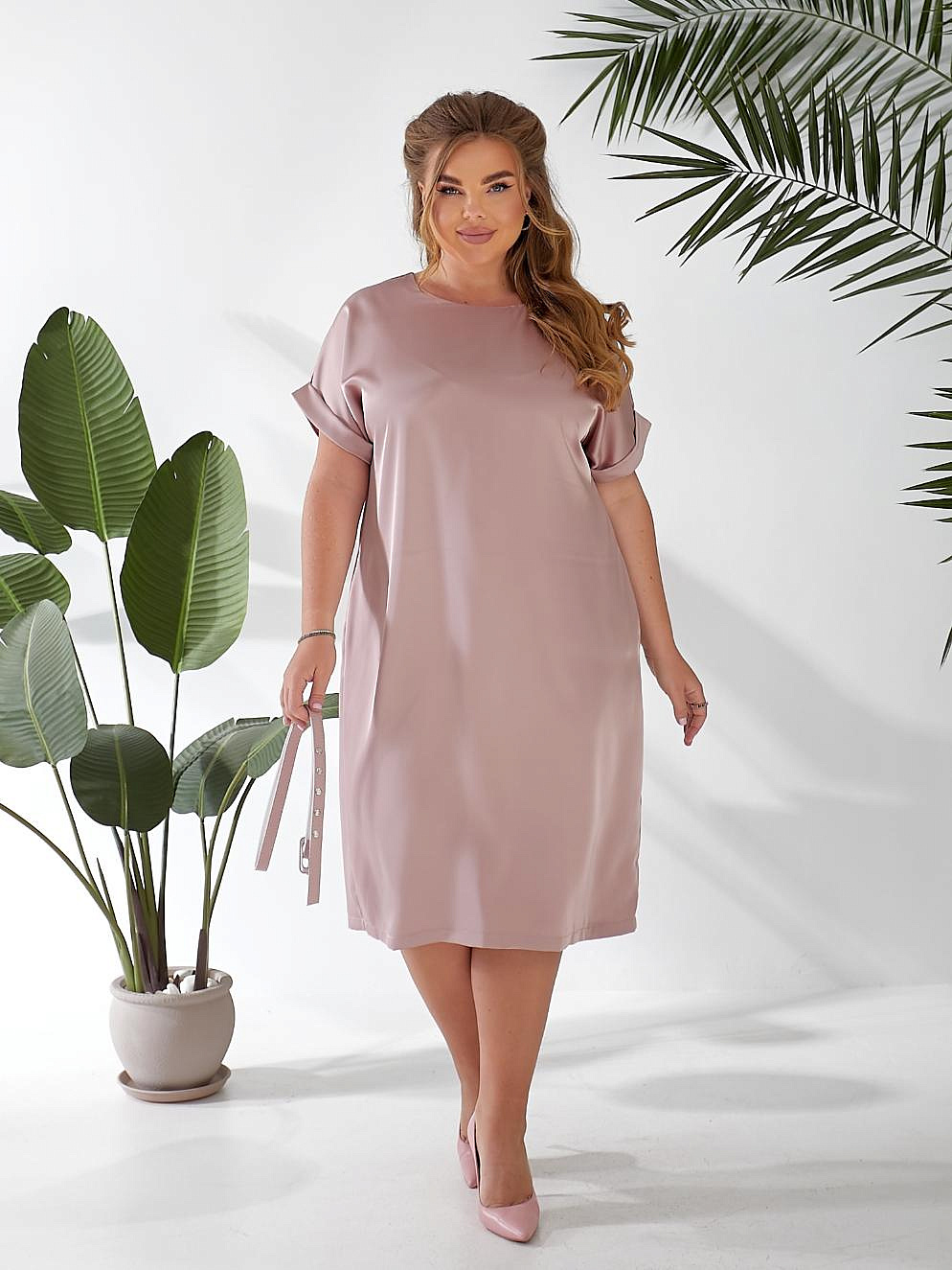 Женское шелковое платье футляр