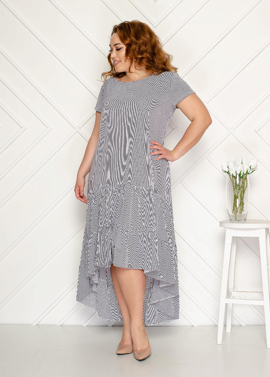 Платье летнее с воланом внизу