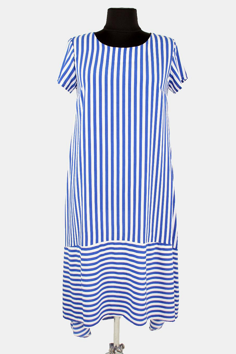 Летнее свободное платье в полоску