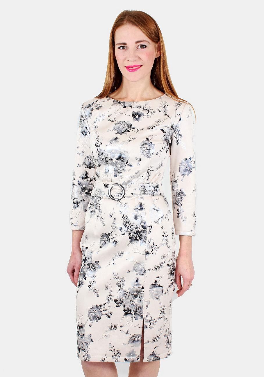 Платье футляр с разрезом по ноге