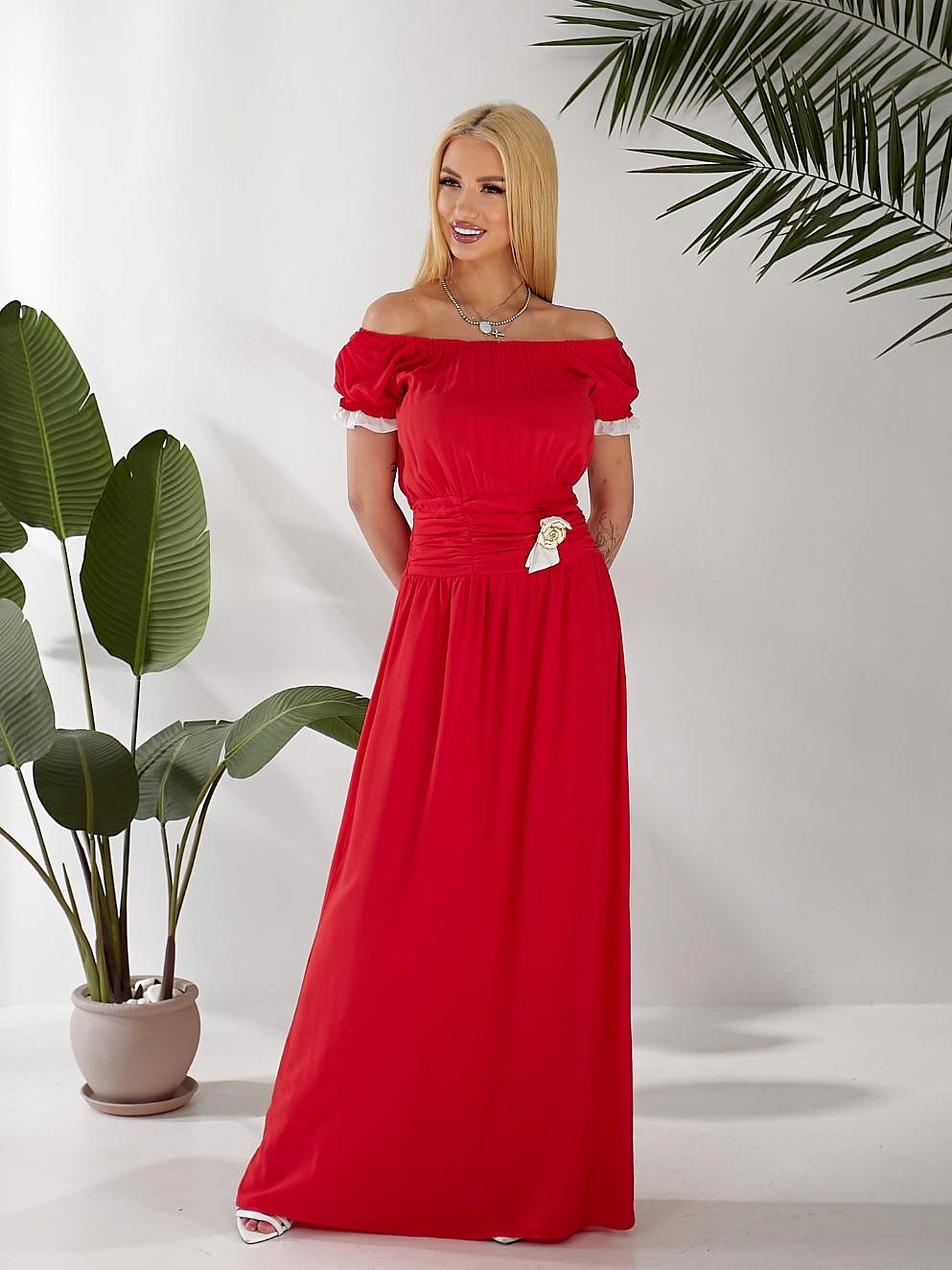 Женское платье штапель длинное