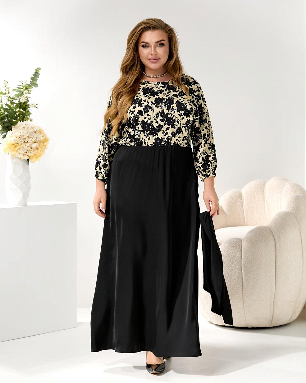 Женское платье длинное шелк