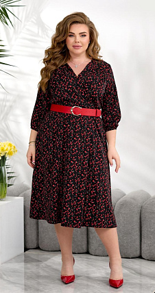 Женское платье на запах принт