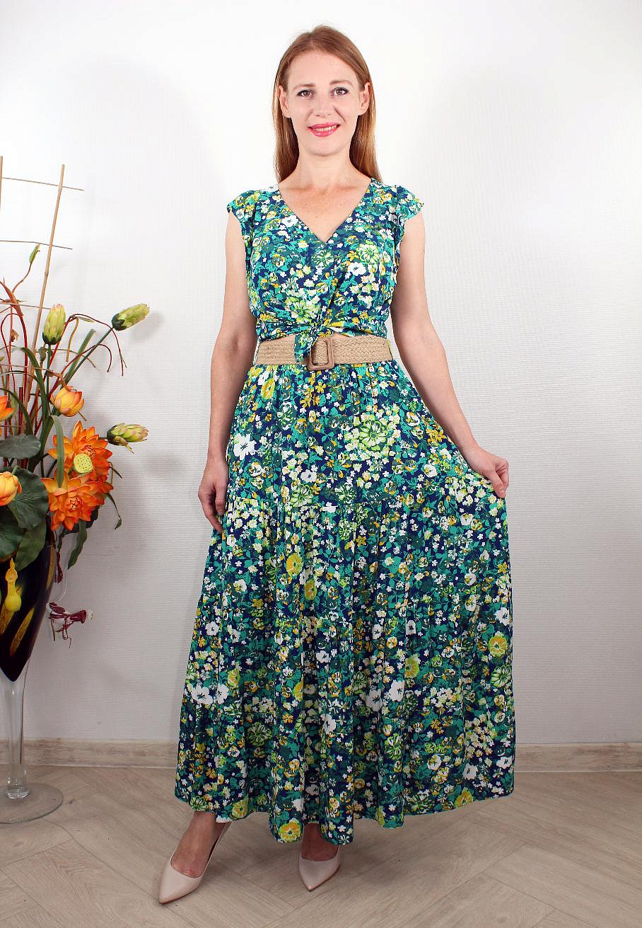 Трендовый костюм - топ с юбкой в цветочный принт 