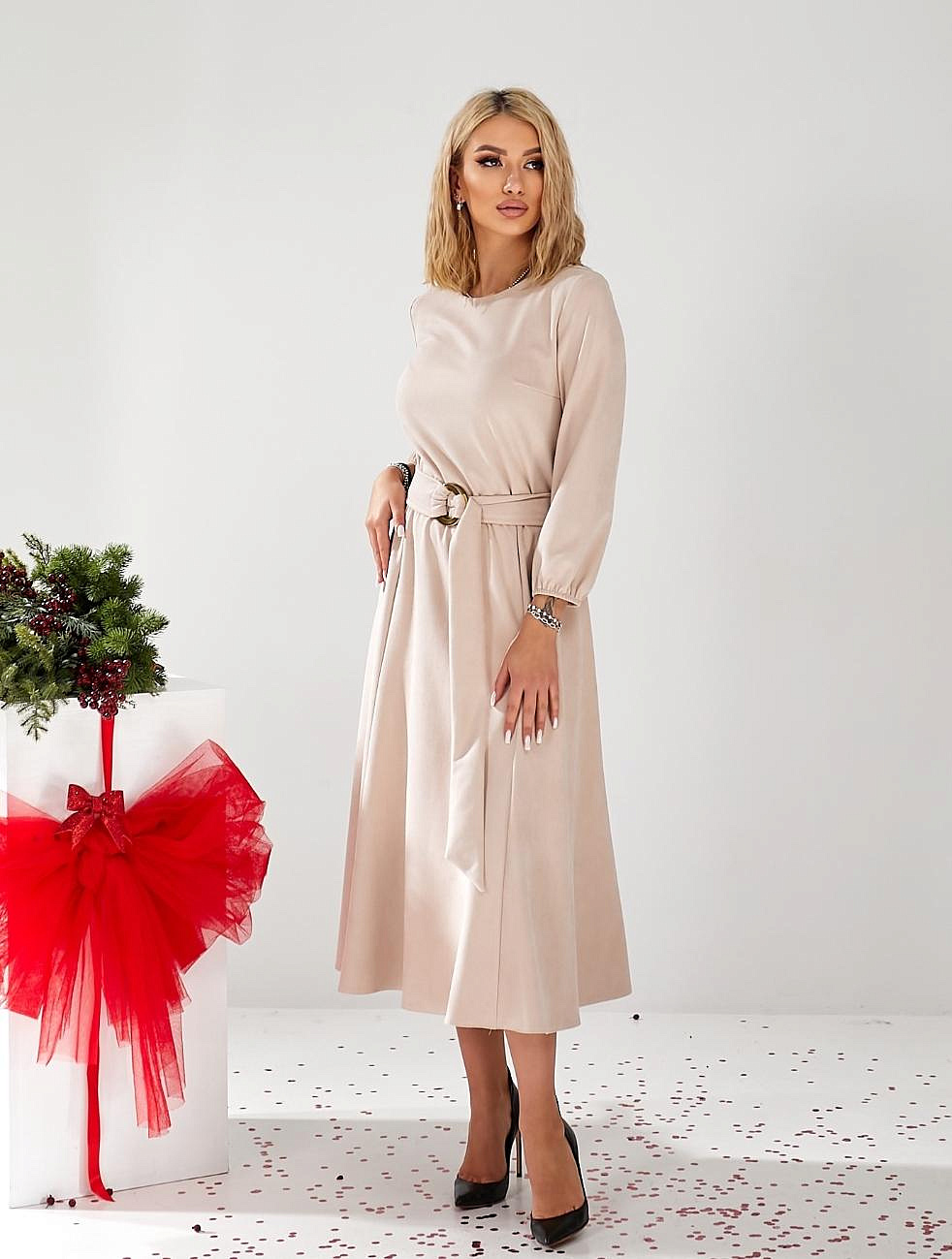 Женское платье замшевое годэ