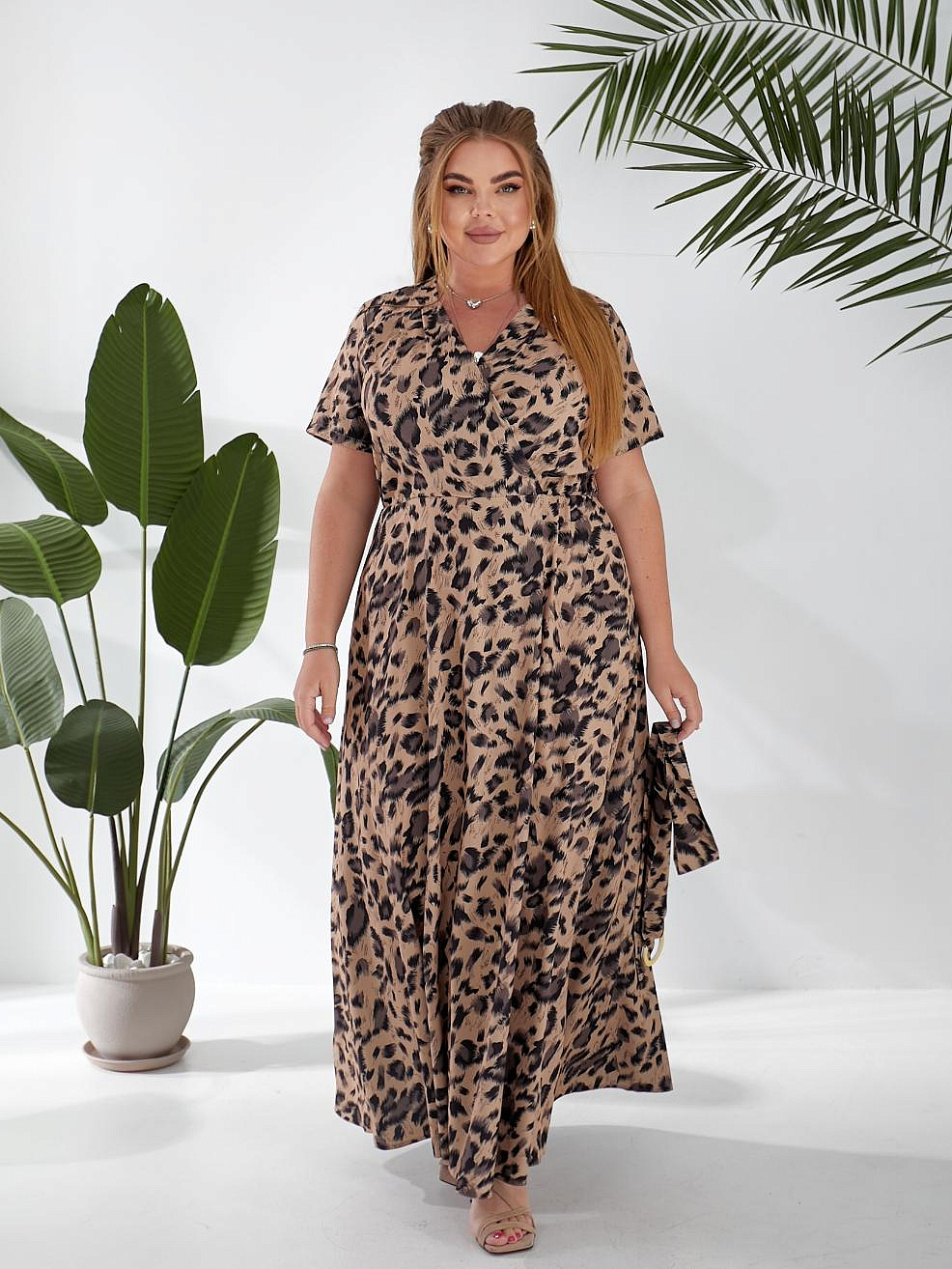 Женское длинное платье в пол на запах