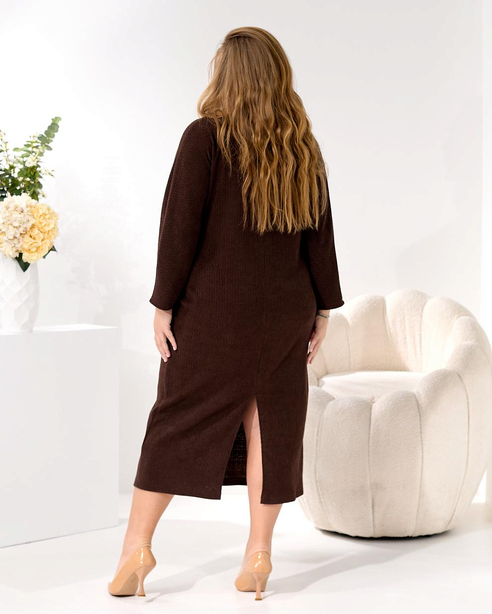 Женское платье свободное трикотажное