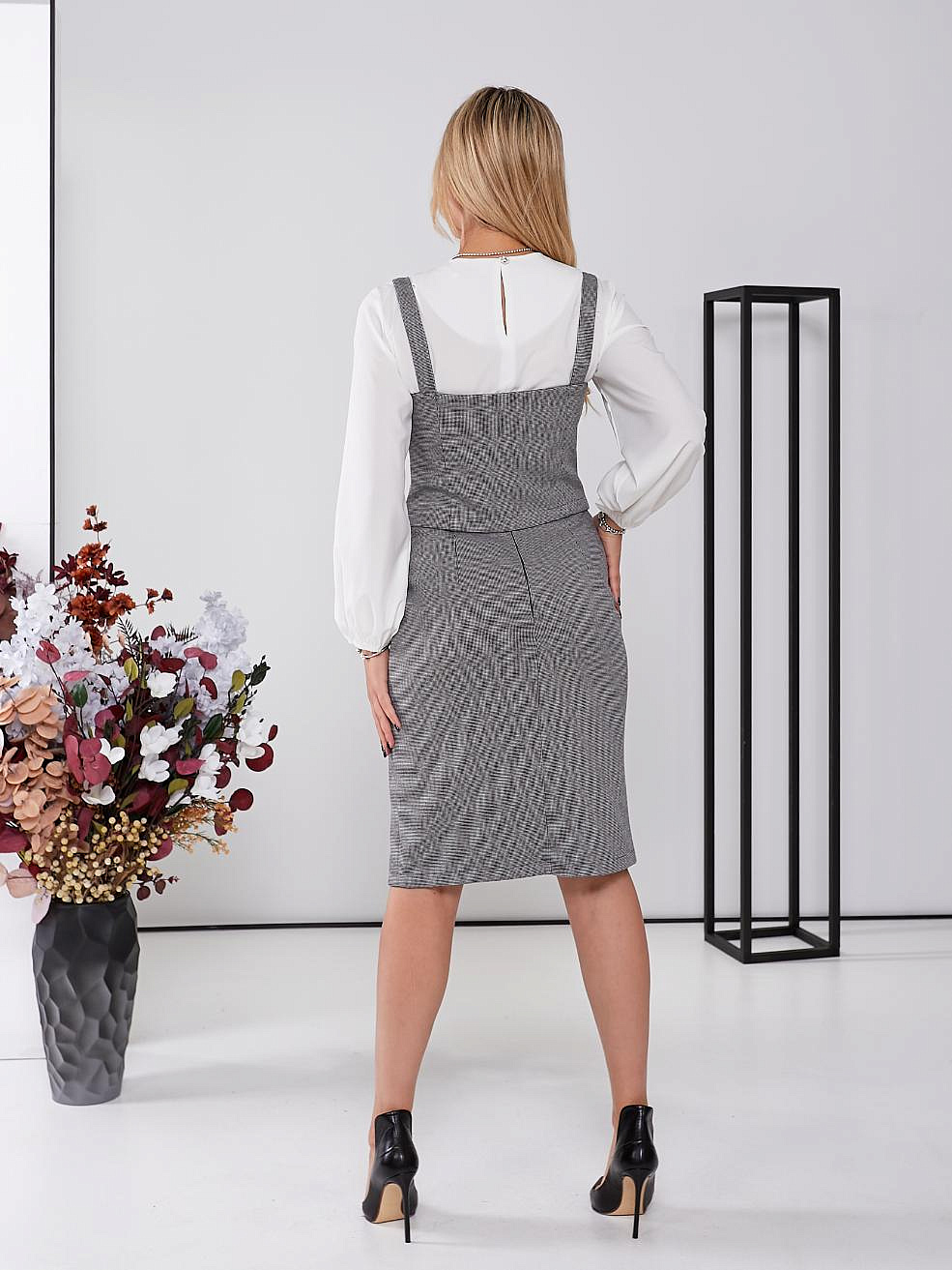 Костюм топ и юбка с завышенной талией