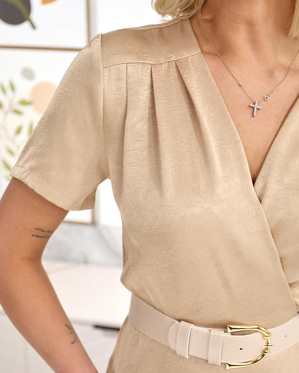 Женское платье шелковое на запах 