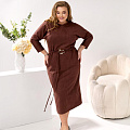 Женское платье замш миди