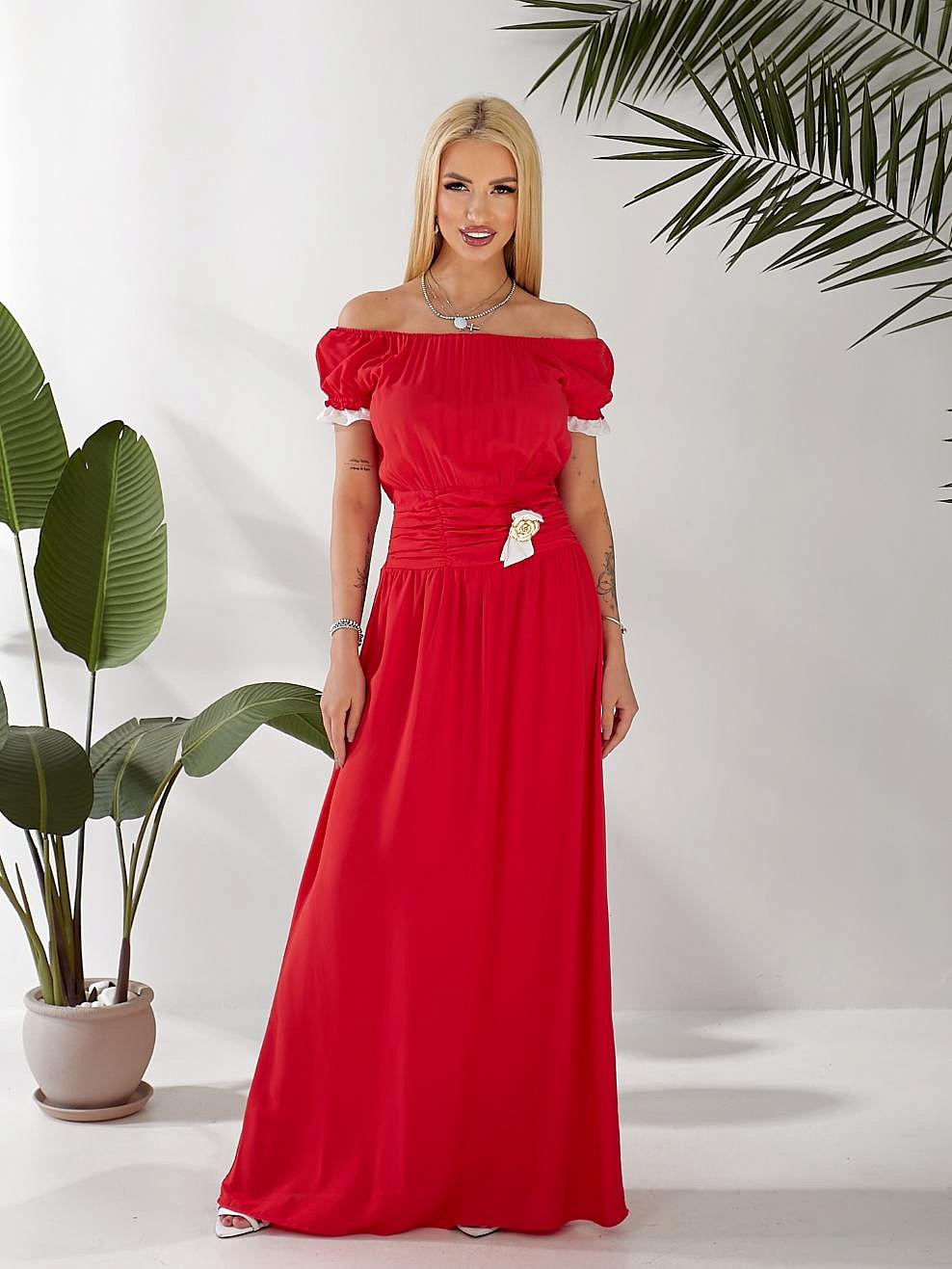 Женское платье штапель длинное