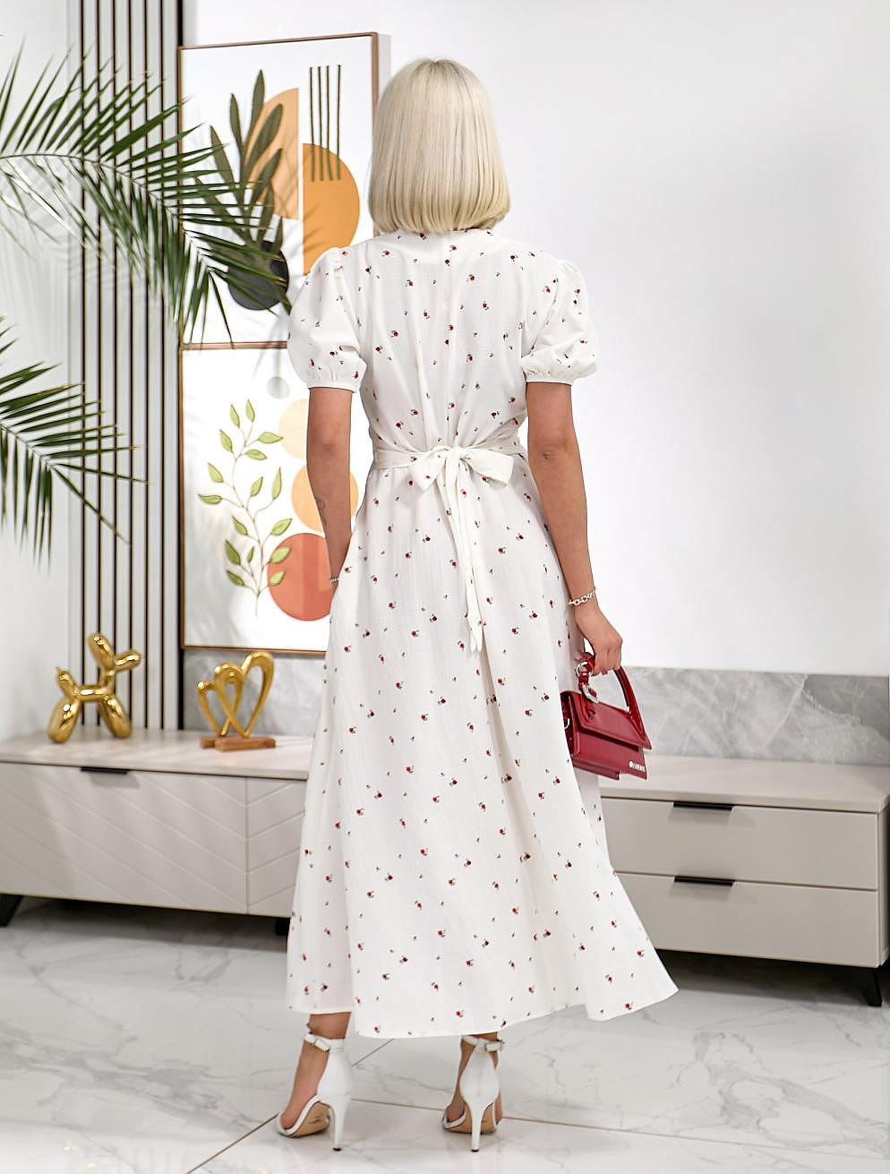 Женское платье макси в цветочек