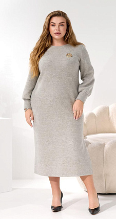 Женское платье теплое миди