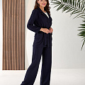 Женский костюм с пиджаком и брюками палаццо