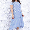 Летнее свободное платье в полоску