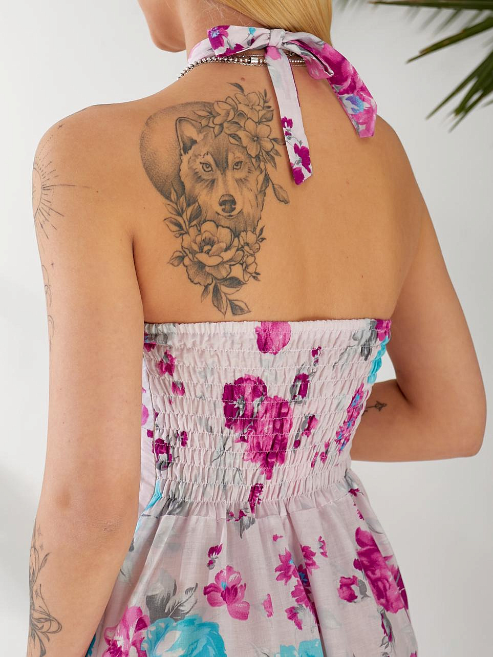 Женский длинный сарафан в цветах