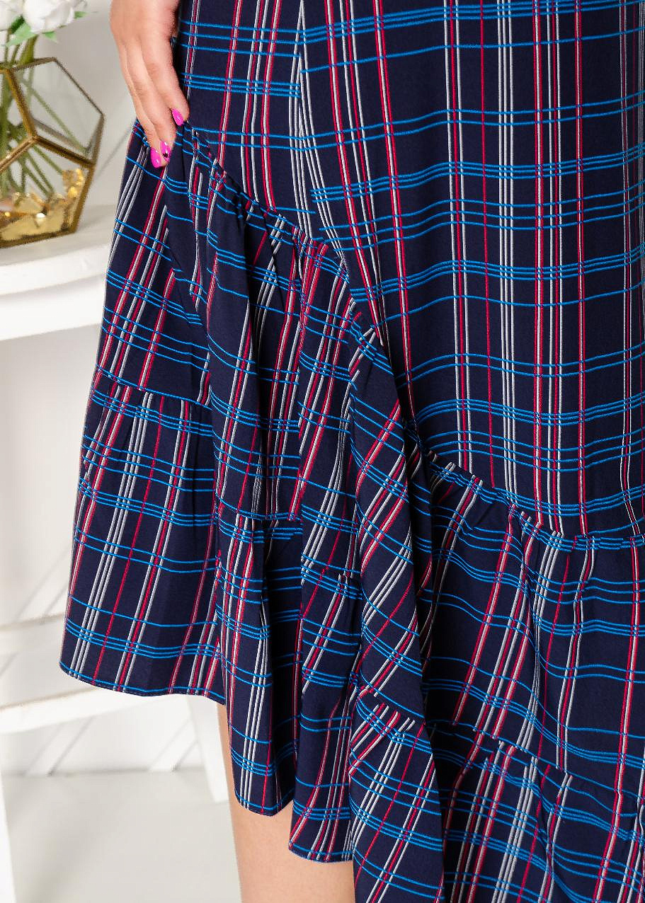 Платье асимметричное в клетку